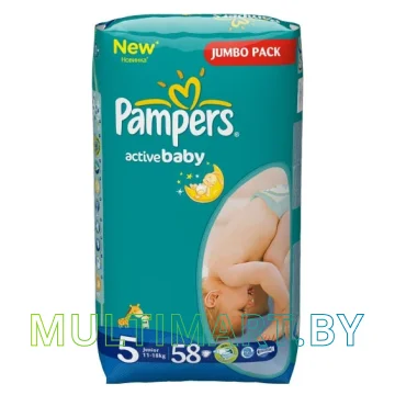 Подгузники Pampers Active Baby 5 Junior Jumbo Pack (58 шт)